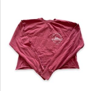 brandy melville/john galt red sag harbor long sleeve tee shirt